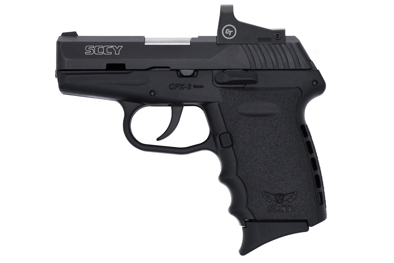 SCCY CPX-2 9mm Pistol with Black Frame and Crimson Trace Red Dot