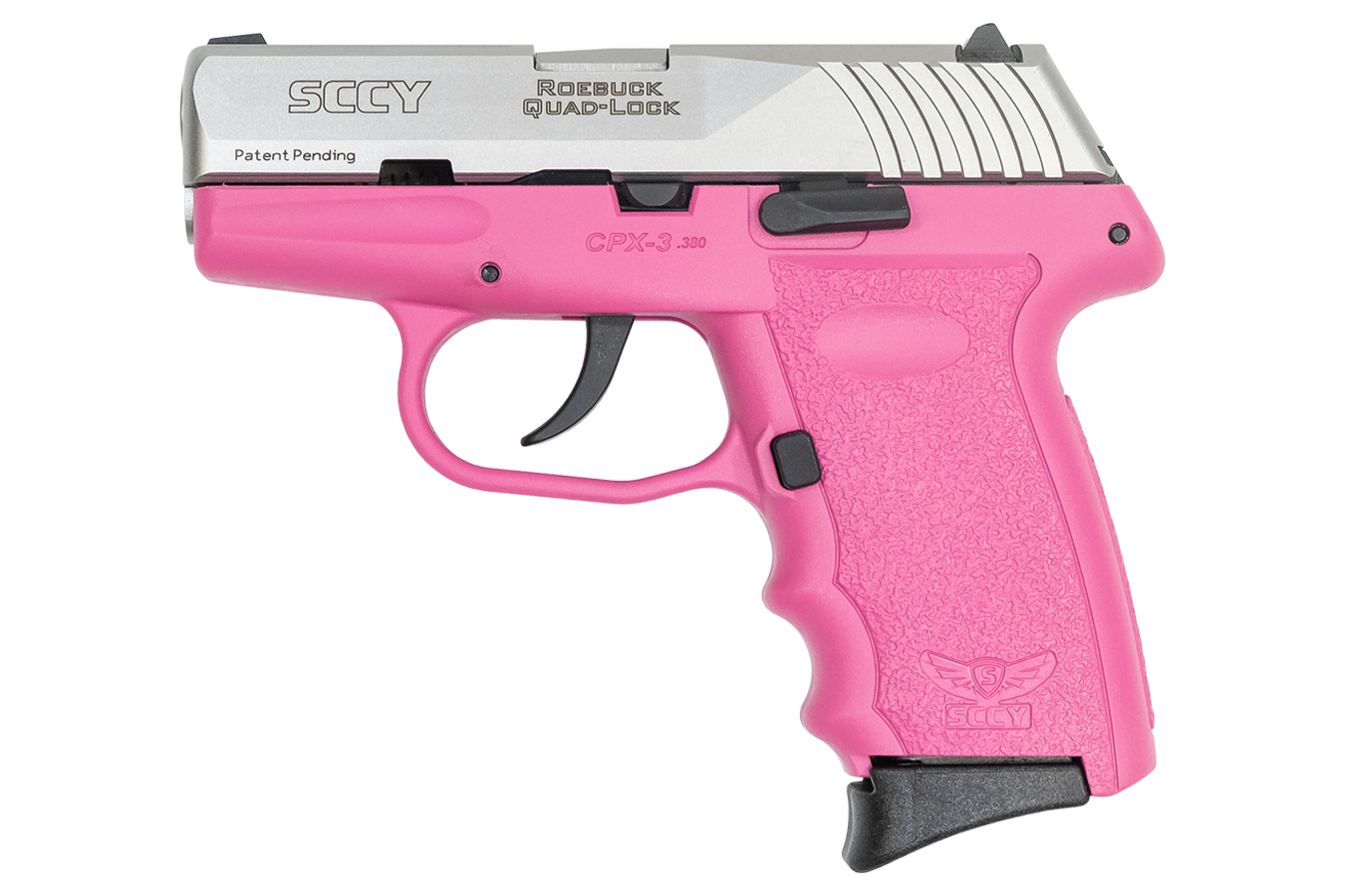 SCCY CPX-3 380 Auto Pink Frame and Stainless Slide