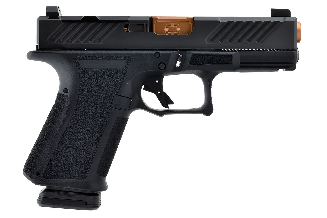 Shadow Systems MR918 Combat 9mm Black Optics Ready Pistol with Spiral Fluted Bronze Barrel