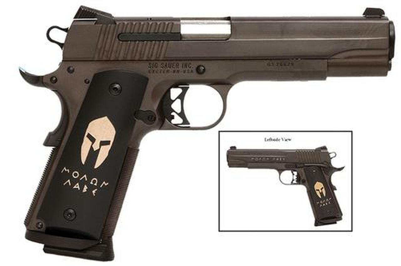 Sig 1911 45 ACP 5IN Spartan ORB SAO Siglite Spartan Grip (2) 8RD Steel MAG