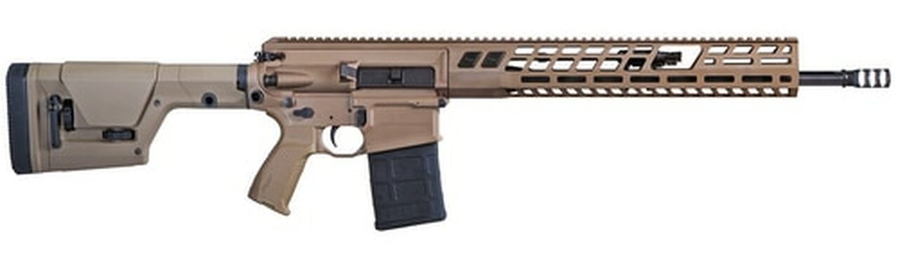 Sig 716G2 6.5 Creedmoor, 18" Barrel, Flat Dark Earth, M-Lok Alum Handguard, PL MAG, 20rd Mag
