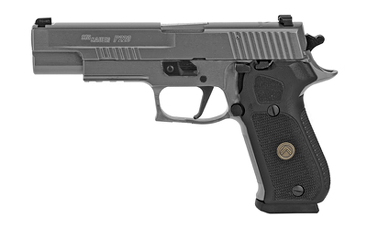 Sig P220, Legion, Single Action Only, Full Size, 10MM, 5" Barrel, Alloy Frame, Legion Gray Finish, G10 Grips, Night Sights, 8Rd, 3 Magazines