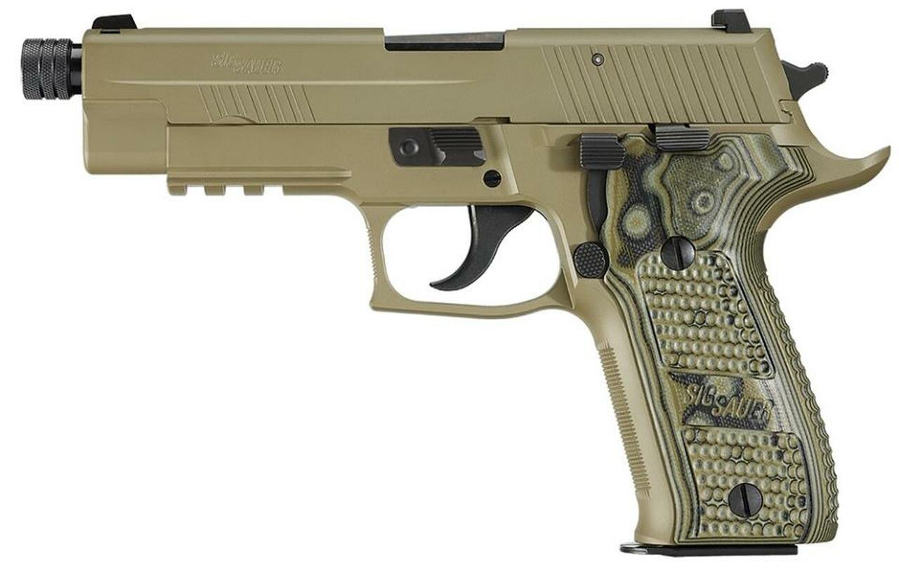 SIG P226 Scorpion 9mm, Flat Dark Earth, 4.9", Threaded Barrel, 15rd Mag