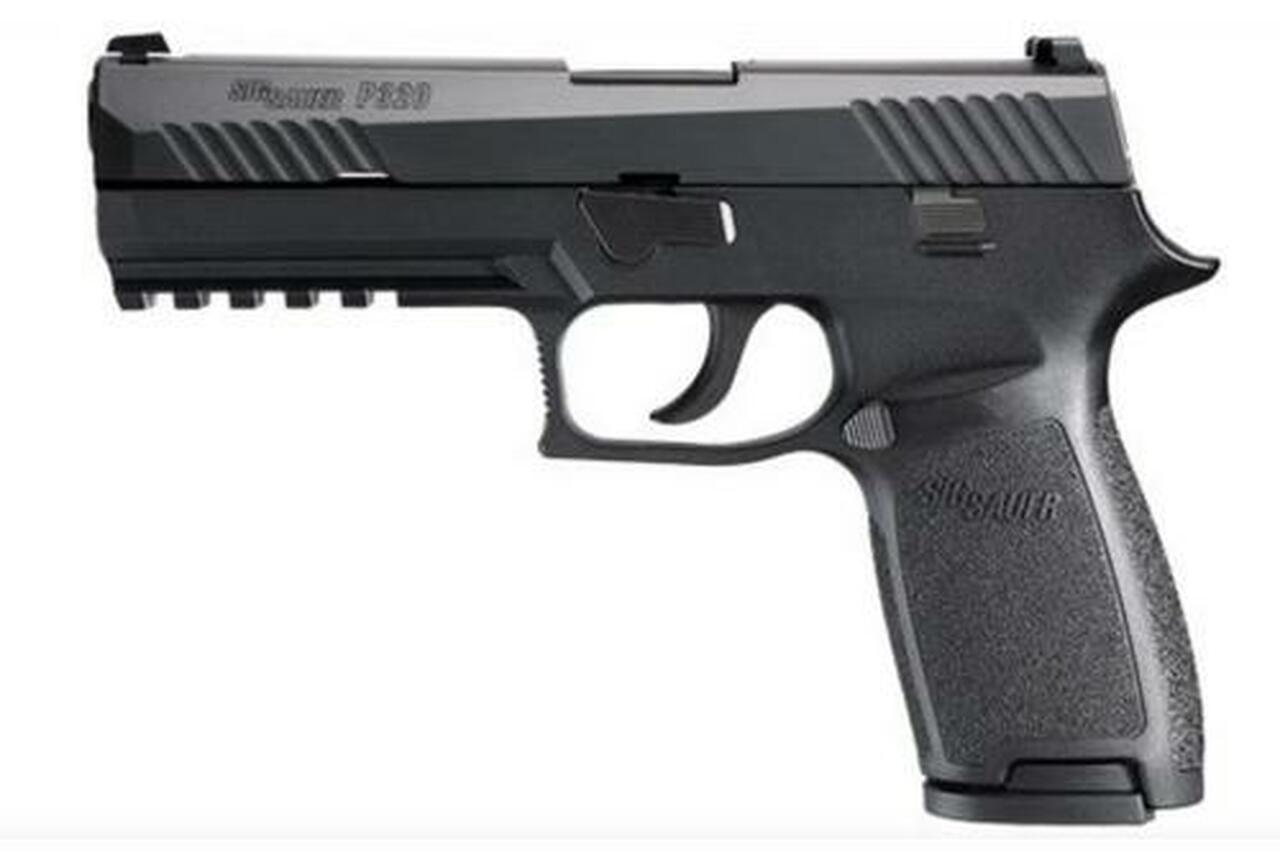 Sig P320 9mm 4.7In Nitron Black Striker Siglite Modular Polymer Grip (2) 17rd Steel MAG Rail Sig Sauer
