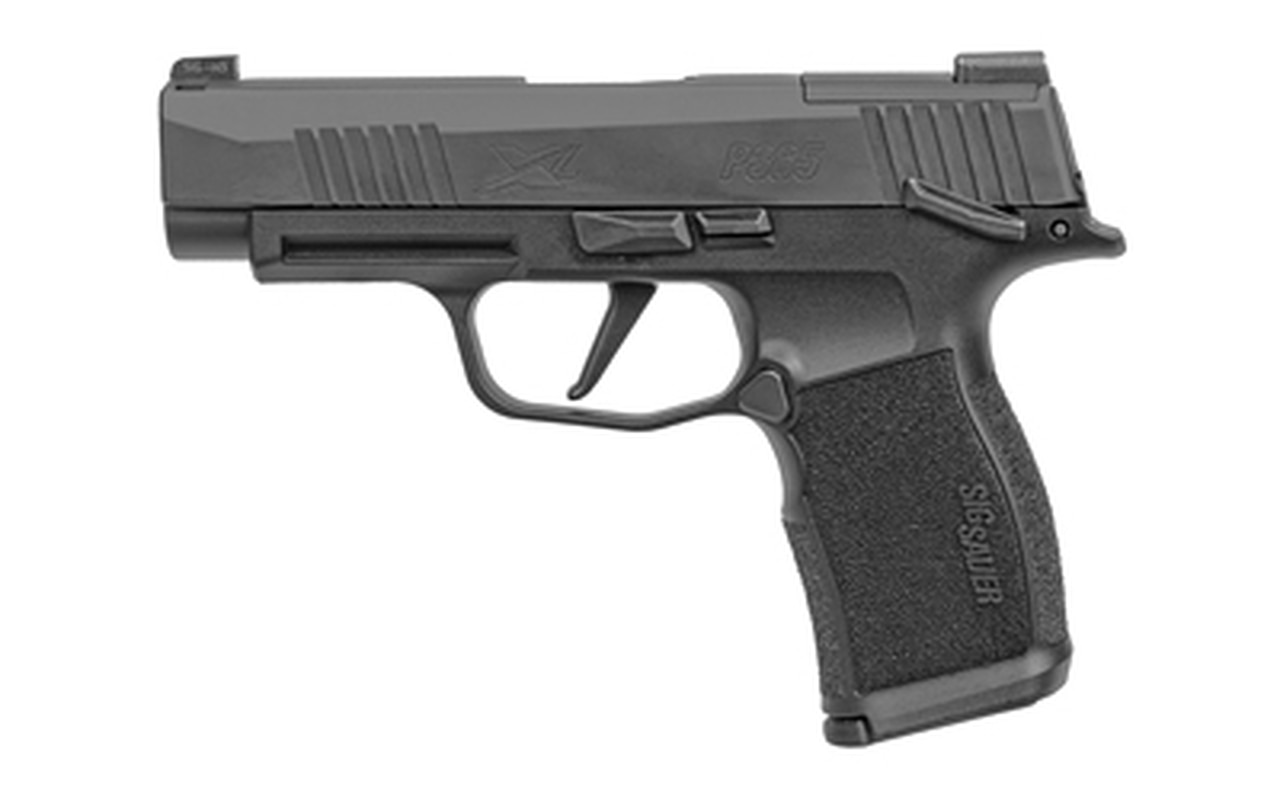 Sig P365 XL Optics Ready Slide 9mm, 3.7" Barrel, X-Ray 3, Manual Safety, Black, 12rd Sig Sauer