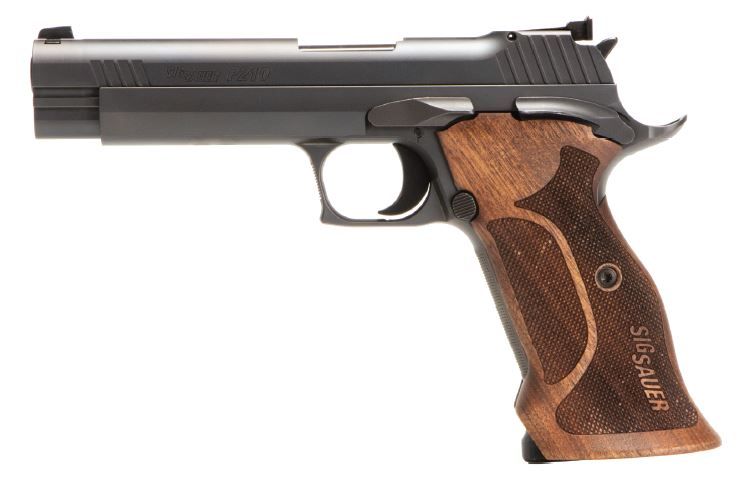 Sig Sauer P210 9mm, 5", Black, Walnut Grip, Manual Safety, 8rd Sig Sauer