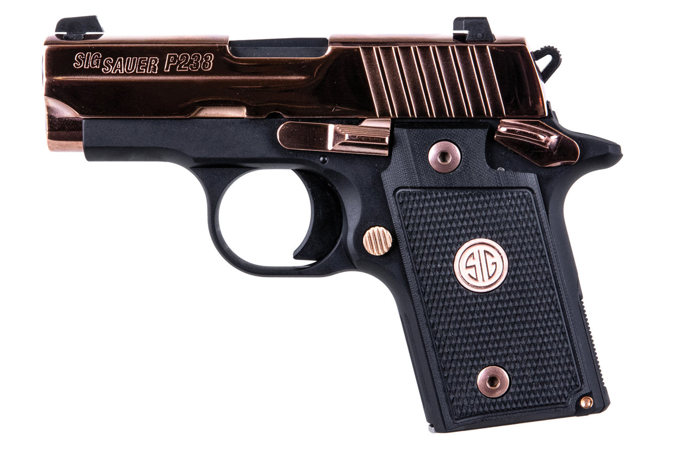 Sig Sauer P238 380 ACP Polished Rose Gold Carry Conceal Pistol with Night Sights