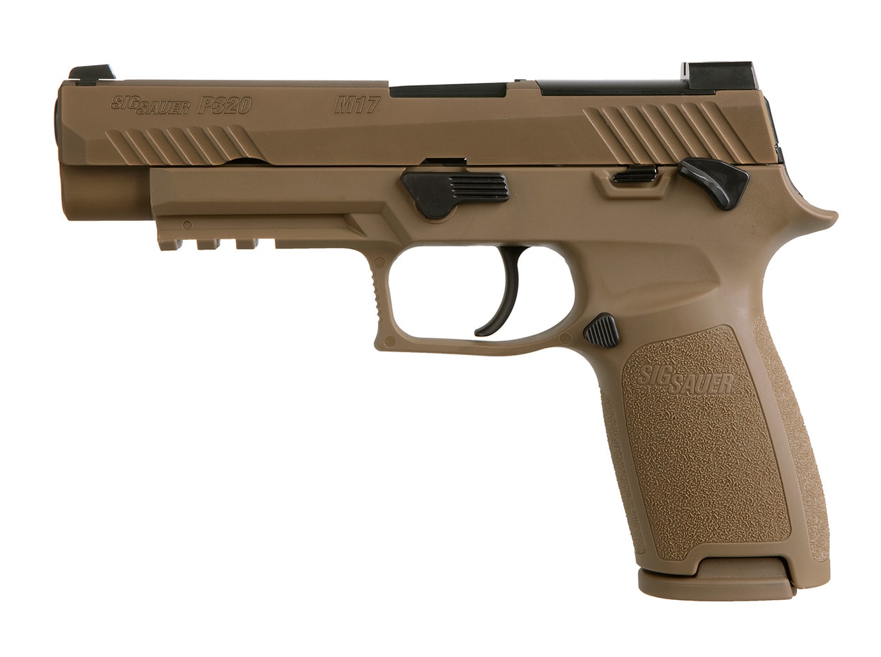 Sig Sauer P320 M17 9mm, 4.7" Barrel, Coyote PVD, Manual Safety, 17rd Sig Sauer