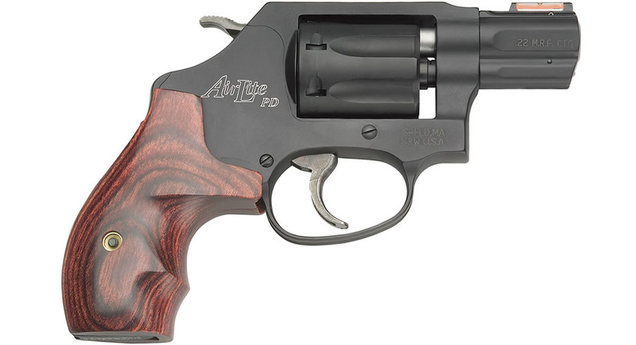 Smith & Wesson Model 351PD 22 Magnum J-Frame with HI-VIZ Orange Fiber Optic