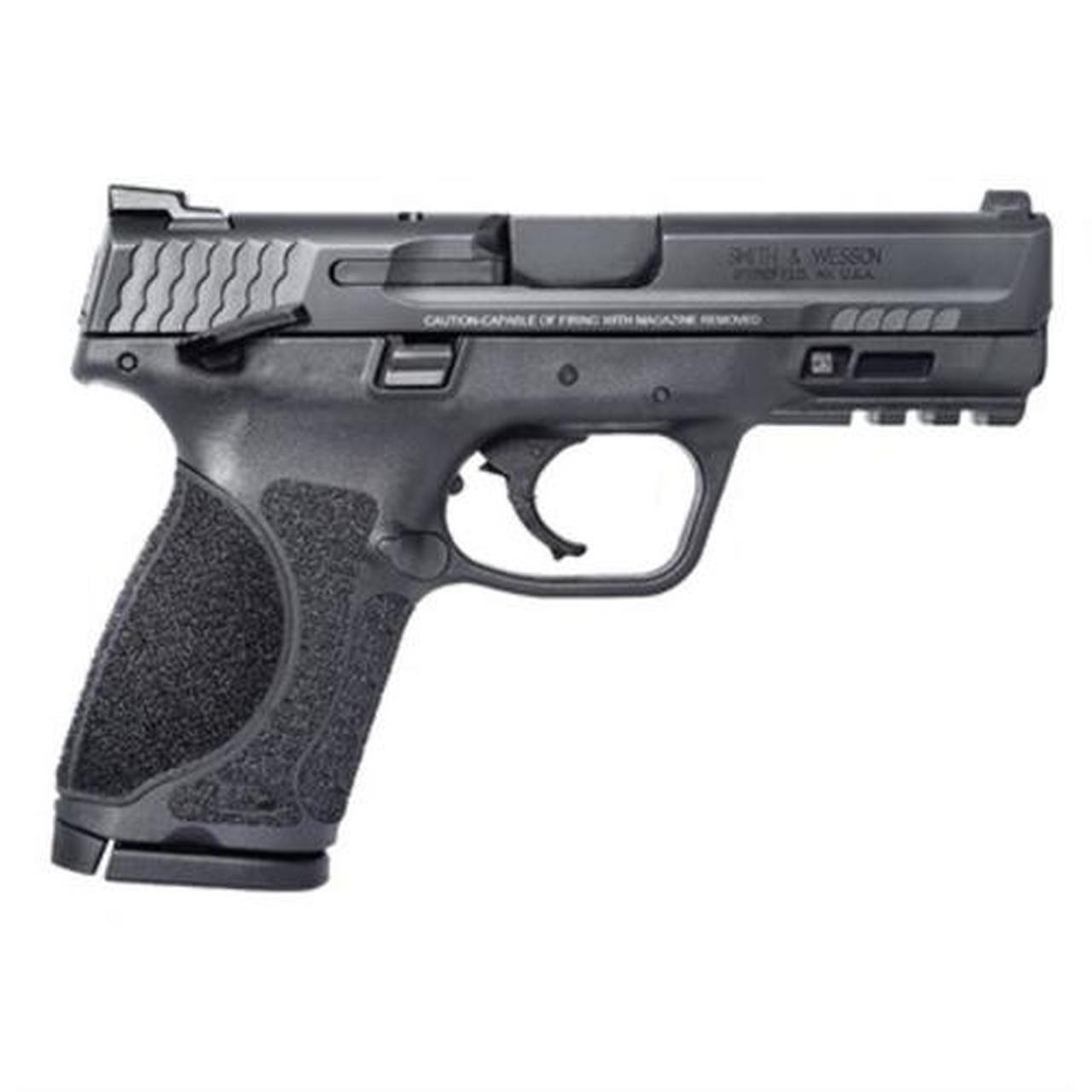 Smith & Wesson M&P 2.0, Compact, 9mm, 4" Barrel, Armornite Finish, Black, Fixed Sights, Manual Safety, 15rd, 2 Magazines Smith & Wesson