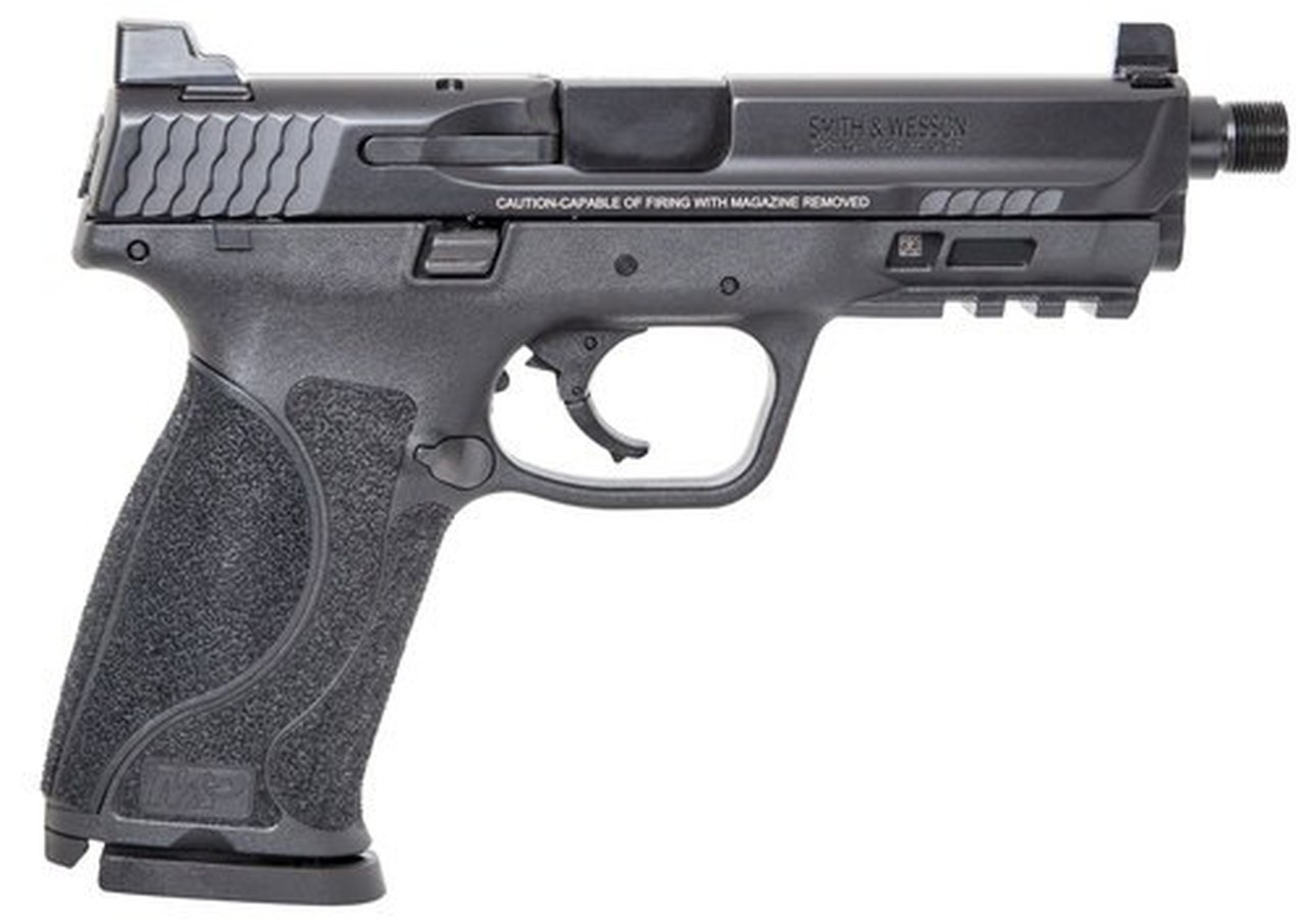 Smith & Wesson M&P M2.0 9mm 4.6" Threaded Barrel Tall Sights No Thumb Safety 17rd Mag