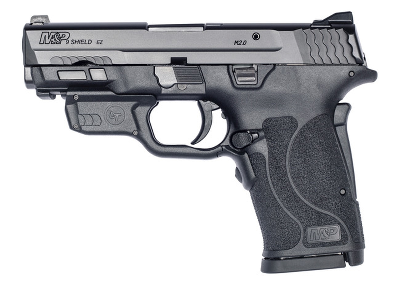 Smith & Wesson M&P Shield EZ M2.0 Compact 9mm, 3.675" Barrel, Crimson Trace Laser, Black, 8rd Smith & Wesson