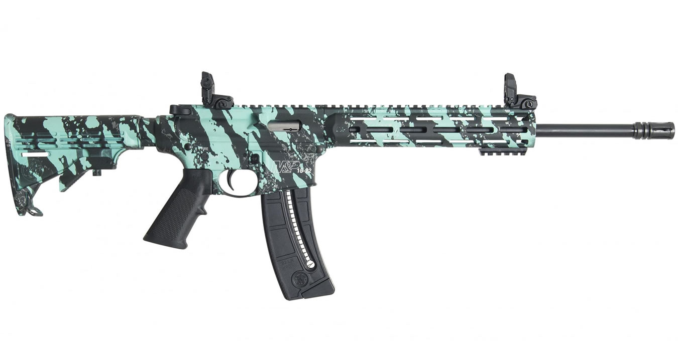 Smith & Wesson M&P15-22 Sport 22LR Rimfire Rifle with Robins Egg Platinum Finish