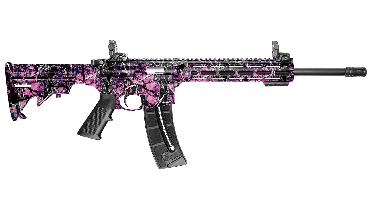 Smith & Wesson M&P15-22 Sport 22LR Semi-Auto Rimfire Rifle with Muddy Girl Camo Finish