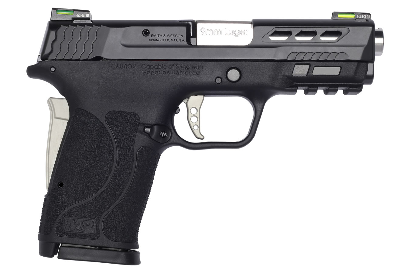 Smith & Wesson M&P9 Shield EZ 9mm Performance Center Pistol with Silver Ported Barrel (No Thumb Safety)