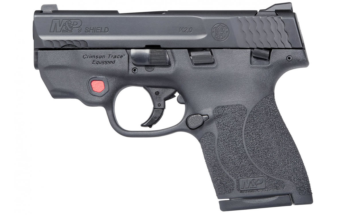 Smith & Wesson M&P9 Shield M2.0 9mm Everyday Carry Kit w/ Crimson Trace Laser, Flashlight, Knife
