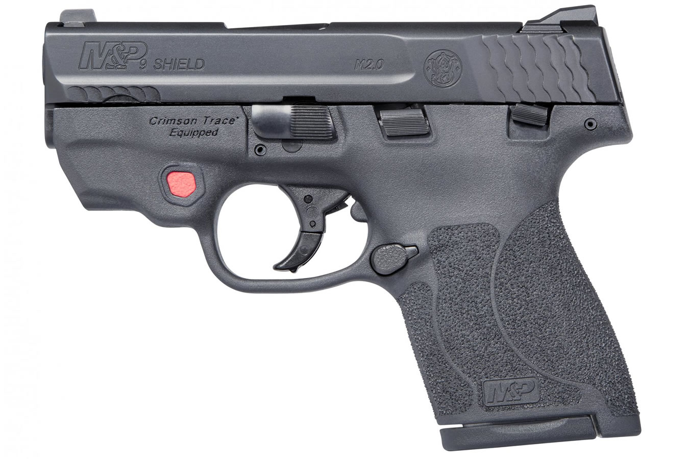 Smith & Wesson M&P9 Shield M2.0 9mm Pistol w/ Integrated Crimson Trace Red Laser, Thumb Safety