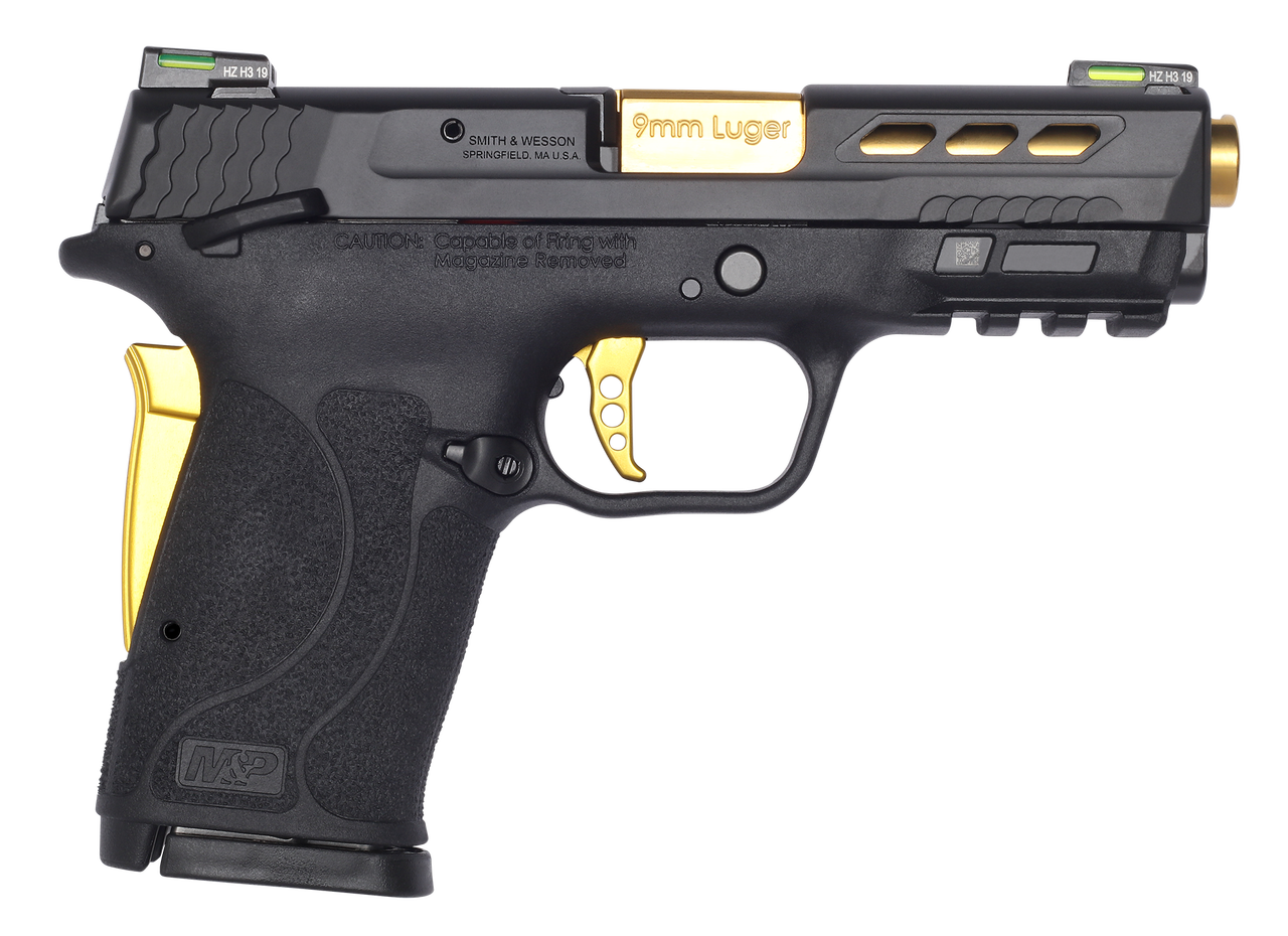Smith & Wesson Performance Center Shield EZ, Compact, 9mm, 3.8" Ported Barrel, Grip Safety,Hi-Viz Litewave Sights Smith & Wesson