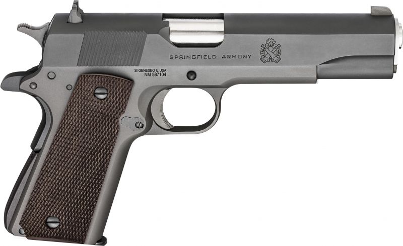 Springfield 1911 Defender Mil-Spec 45 ACP 5"Barrel Wood Grip Black Parkerized Carbon Steel Slide, 7rd Springfield Armory