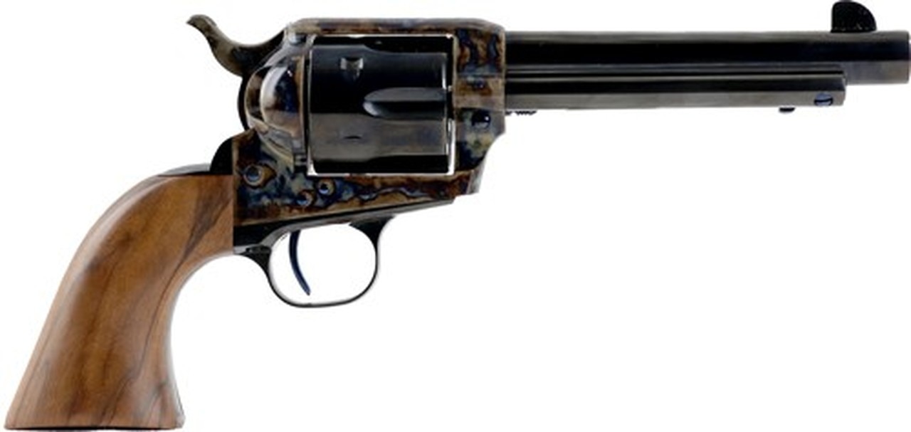 Standard Mfg Single Action Revolver 45 Colt 5.5" Barrel, Blue/Case Hardened, Walnut 1 Pc Grip