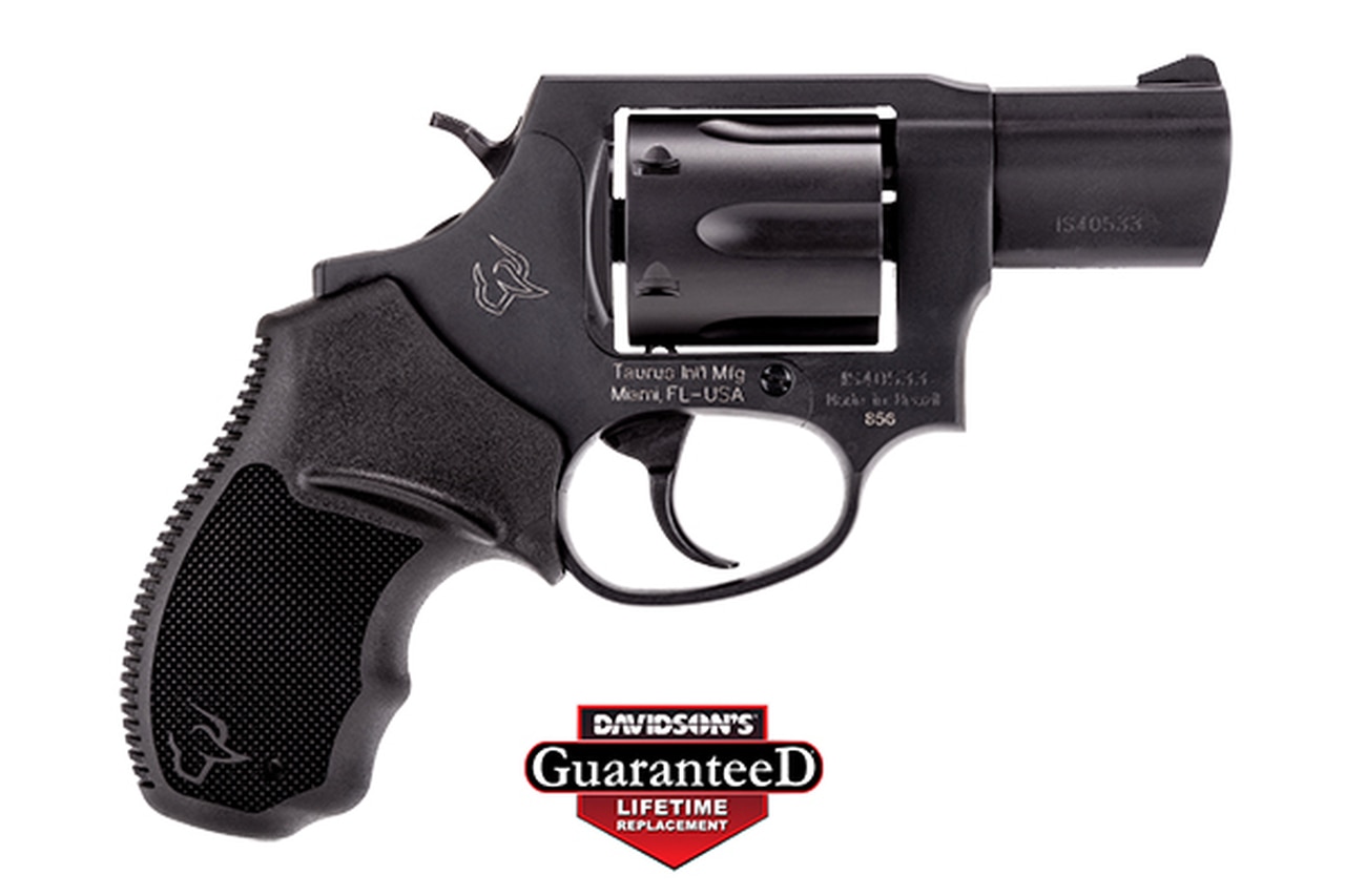 Taurus, 856, Revolver, Small Frame, .38 Special, 2" Barrel, Steel Frame, Black, Rubber Grips, Fixed Sights, 6 Round Taurus