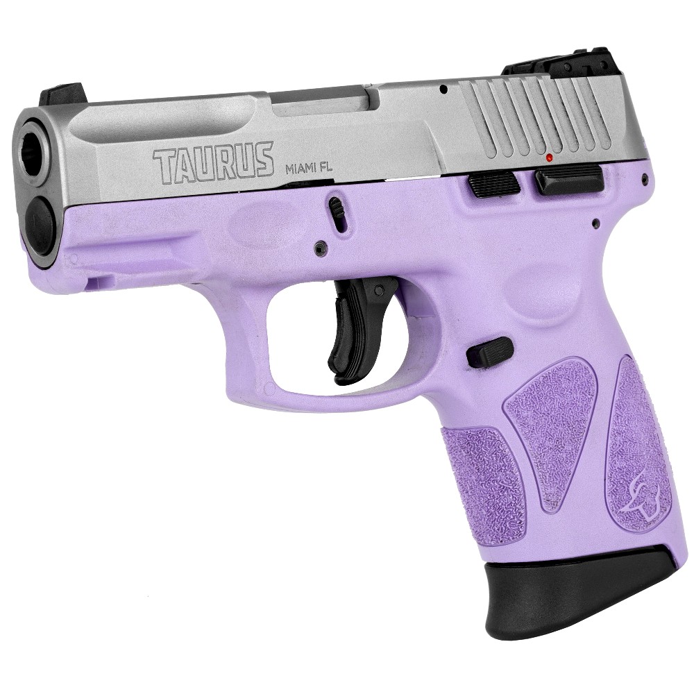 Taurus G2c, 9mm, 3.25" Barrel, 12rd, Light Purple/Stainless Steel Taurus