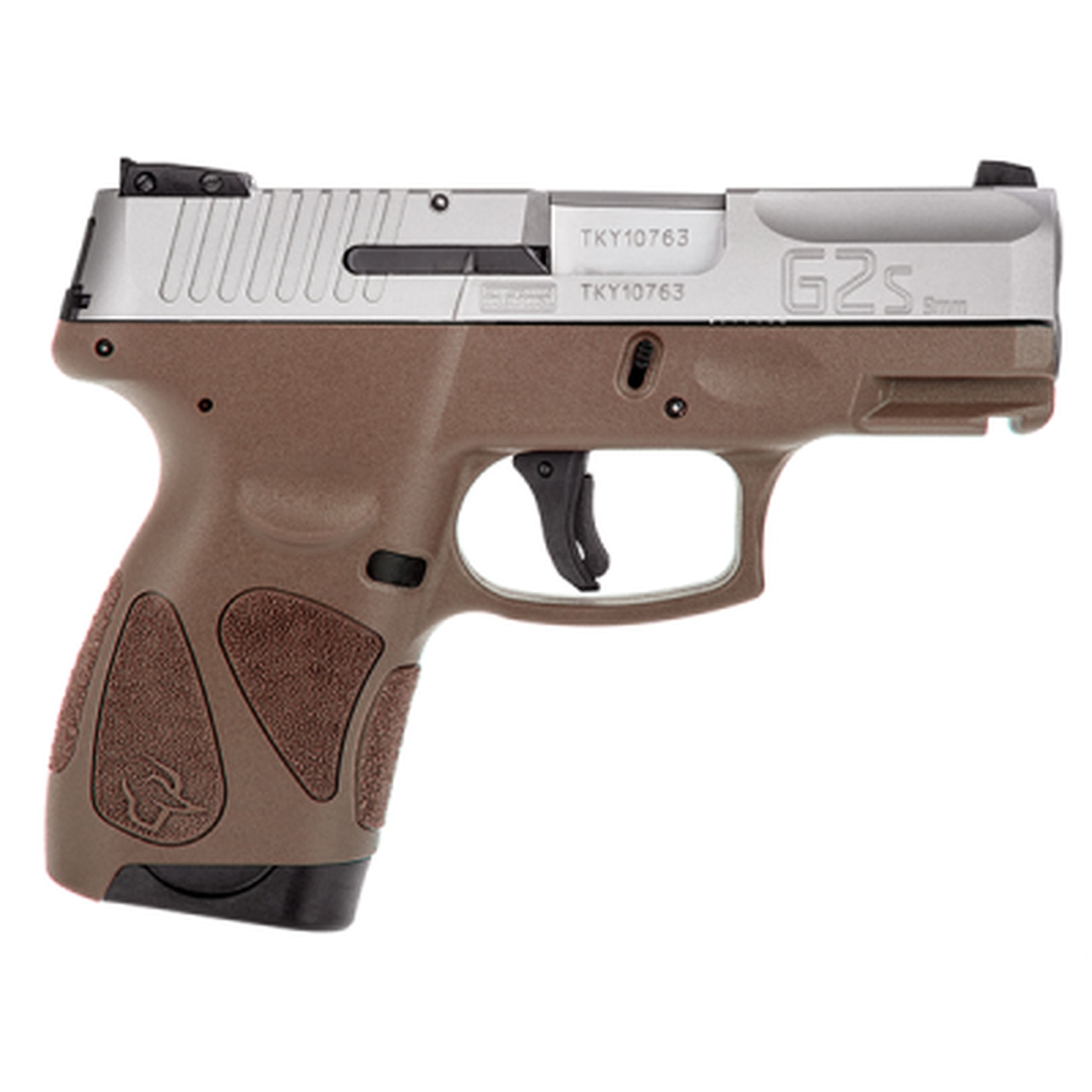 Taurus G2S Slim 9mm 3.25" Barrel Brown Polymer Grip, SS Slide 7rd Mag