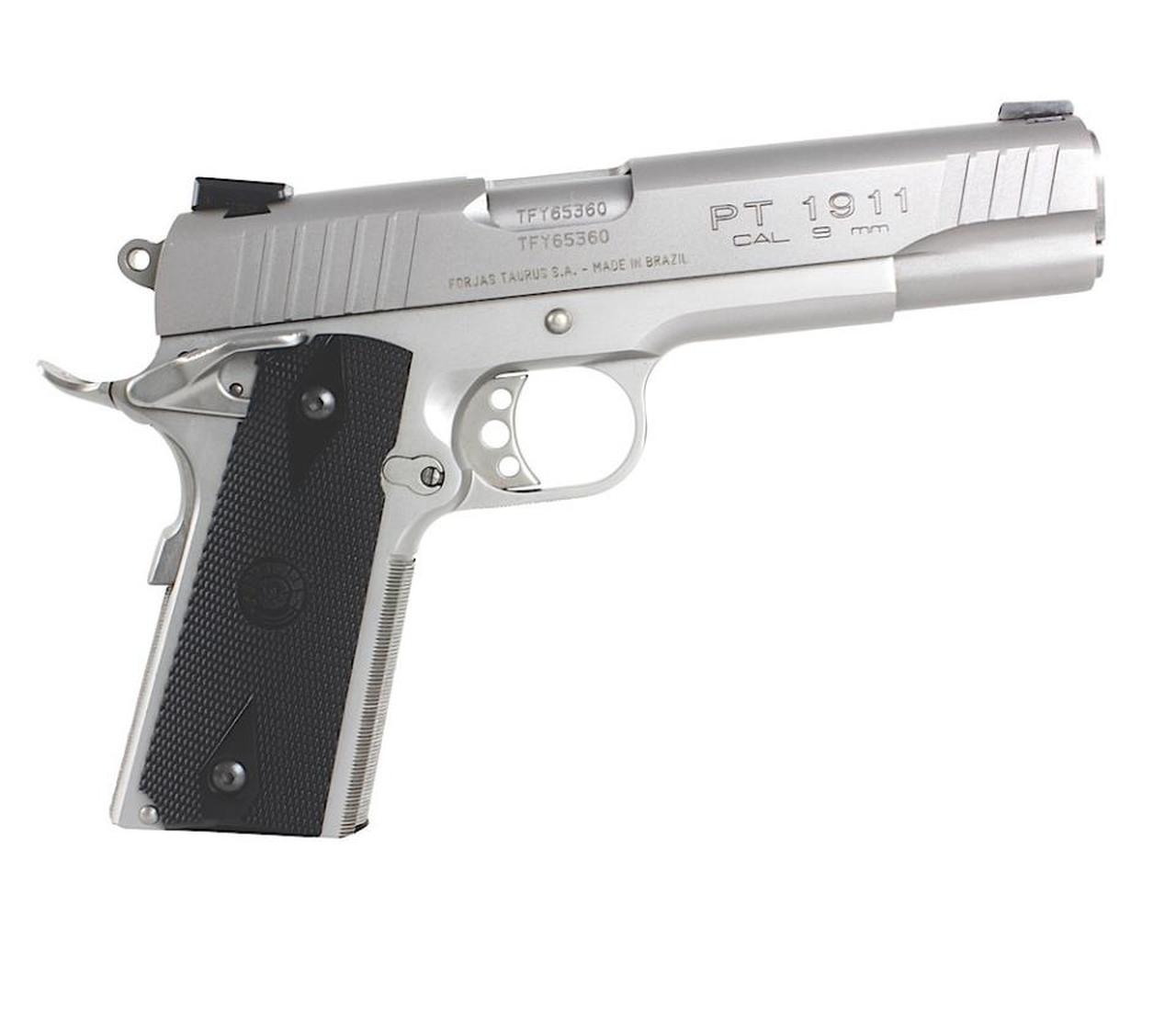 Taurus Model 1911 9MM 5" Barrel SS Finish, Novak Sights, 9 Round Mag