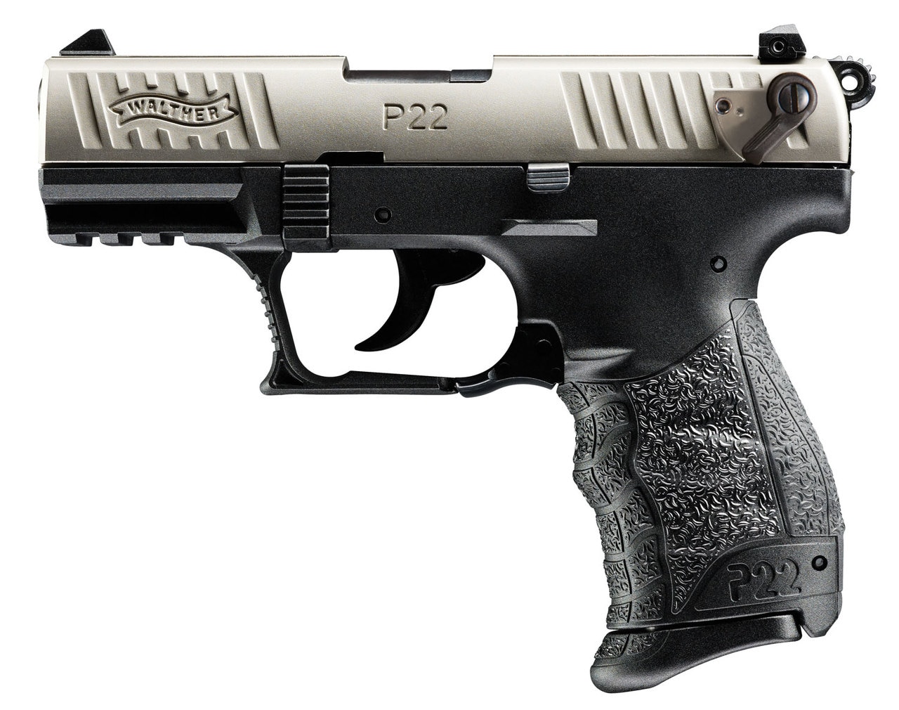 Walther P22 Q 22 LR, 3.42" Threaded Barrel, Olive Drab Green Frame, Black Slide, 10rd Walther