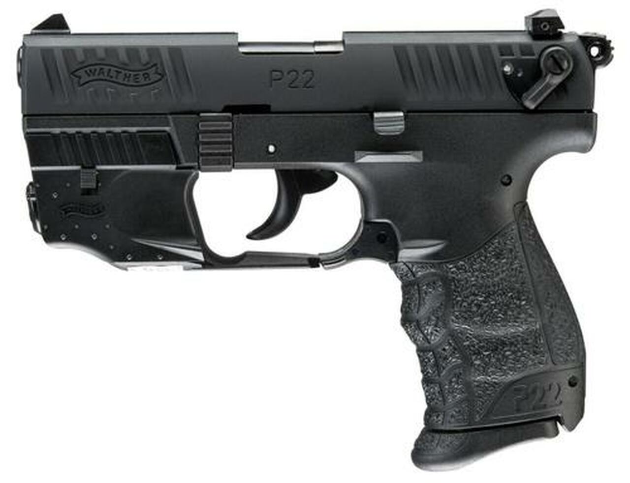 Walther P22 QD, Laser 22LR 3.42" Barrel Black 10rd Mag
