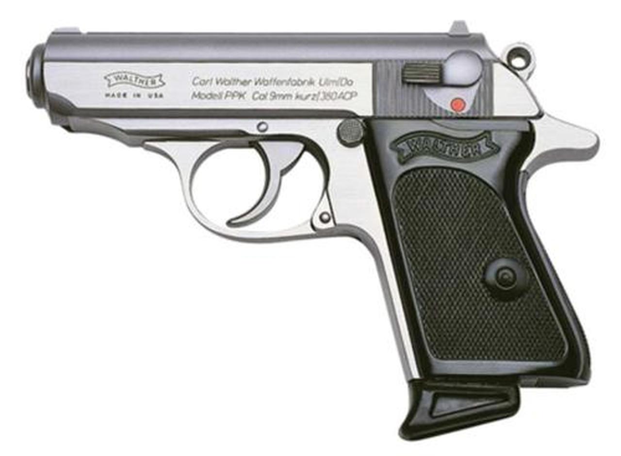 Walther PPK .380 ACP 3.3" Barrel Stainless Finish 6 Round, 2 Mags