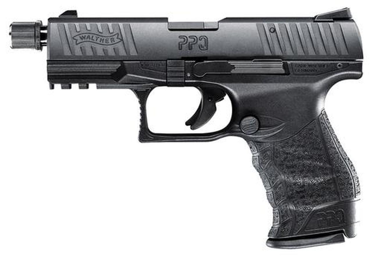 Walther PPQ Tactical .22 L.R. 4" Black 12 Round, Adapter (March), 1 Mag