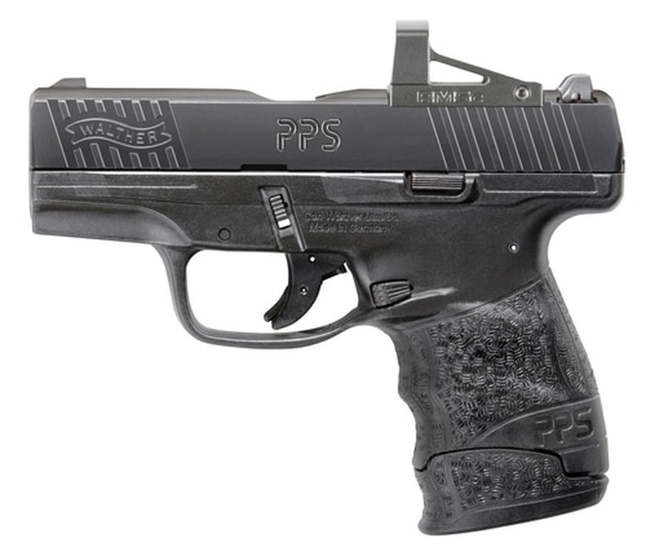 Walther PPS M2, Optic 9MM, 3.2" Barrel, RMSc Red Dot Optic 6 & 7rd Mag