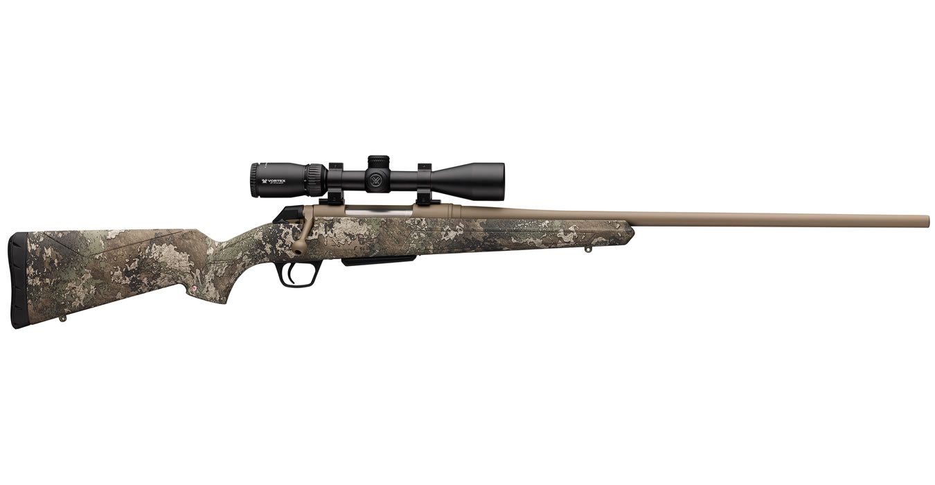 Winchester Firearms XPR Hunter 7mm Rem Mag Bolt-Action Rifle with Vortex Crossfire II 3-9x40mm Riflescope and True Timber Strata Stock