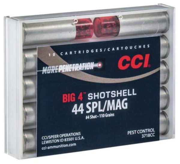 CCI Handgun Shotshells .44 Mag/.44 Spec Shot Size 4 110gr 10rd/Box