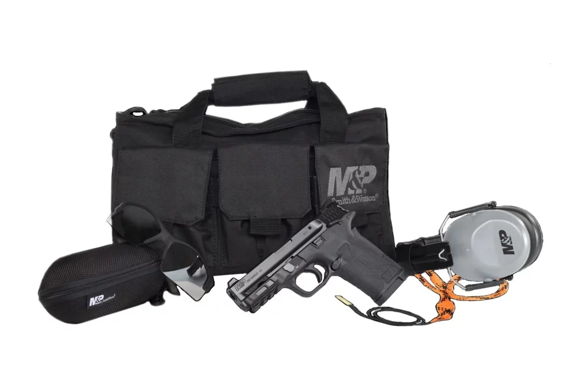 SMITH & WESSON M&P9 SHIELD M2.0 RANGE KIT 9MM LUGER (9X19 PARA) SEMI AUTO HANDGUNS 1 SMITH & WESSON M&P9 SHIELD M2.0 RANGE KIT SEMI AUTO