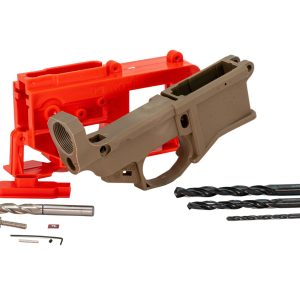 Polymer80 G150 AR-15 80% Lower Receiver Kit - Flat Dark Earth 1 Polymer80 G150, AR-15 80% lower receiver, Flat Dark Earth receiver kit, DIY AR-15 build, unfinished lower receiver, gunsmithing kit, no FFL required, custom firearm parts