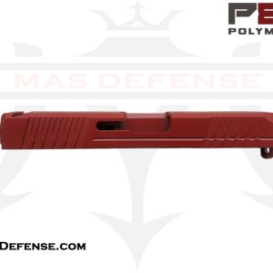 Polymer80 slide, Glock 17 Gen 3 slide, 9mm stripped slide, Cerakote Crimson Red, PF940V2 compatible, custom Glock build, firearm accessories