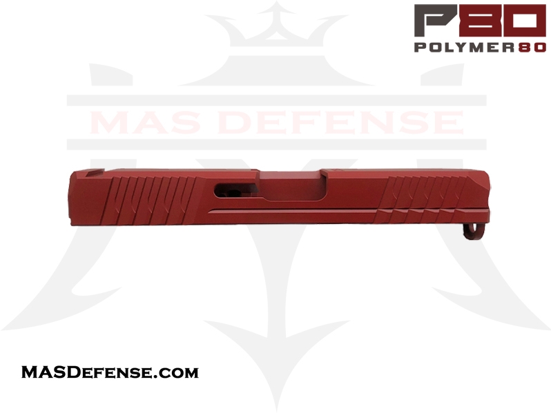 Polymer80 9mm Stripped Slide for Glock 17 Gen 3 - Cerakote Crimson Red | PF940V2 Compatible