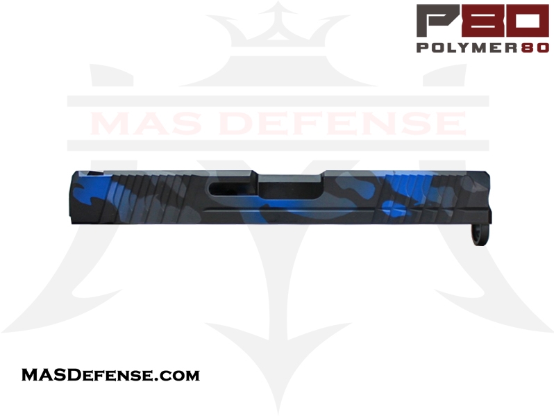 Polymer80 PF940V2 9mm Stripped Slide for Glock 17 Gen 3 - Cerakote Multicam Blue Finish