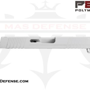 Polymer80 slide, 9mm stripped slide, Glock 17 Gen 3 slide, Cerakote white slide, PF940V2 slide, custom Glock slide, firearm upgrade