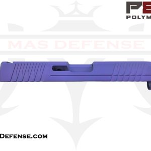 Polymer80 slide, Glock 19 slide, 9mm stripped slide, Cerakote Bright Purple, PF940C slide, custom Glock parts, firearm upgrades