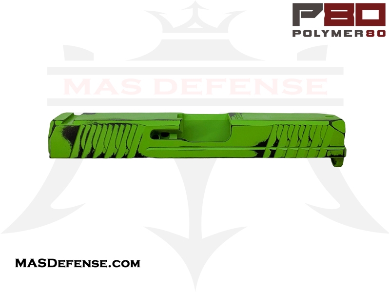 Polymer80 9mm Stripped Slide for Glock 19 Gen 3 - Cerakote Battleworn Zombie Green Finish