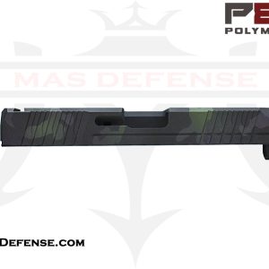 Polymer80 slide, Glock 19 slide, 9mm stripped slide, Cerakote Multicam Black, PF940C slide, custom Glock parts, firearm accessories