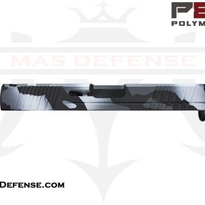 Polymer80 slide, Glock 19 slide, 9mm stripped slide, PF940C slide, Cerakote Multicam White, Glock 19 Gen 3 parts, firearm customization, gun building components