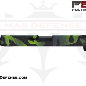 Polymer80 slide, Glock 19 slide, 9mm stripped slide, Cerakote Multicam Zombie Green, P80 PF940C, custom Glock build, firearm upgrade