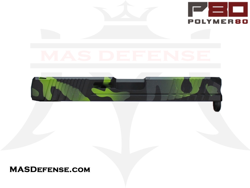 Polymer80 9mm Stripped Slide for Glock 19 Gen 3 - Cerakote Multicam Zombie Green Finish
