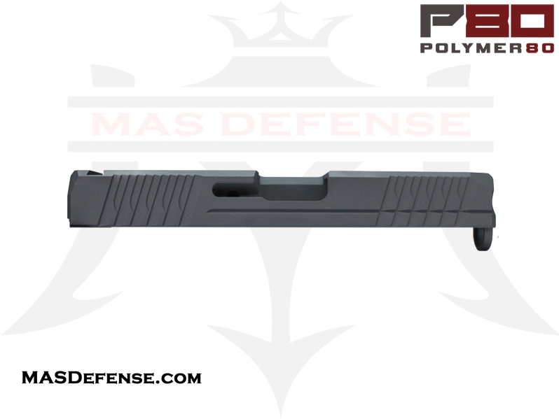 Polymer80 9mm Stripped Slide for Glock 19 Gen 3 - Cerakote Sniper Gray PF940C Compatible